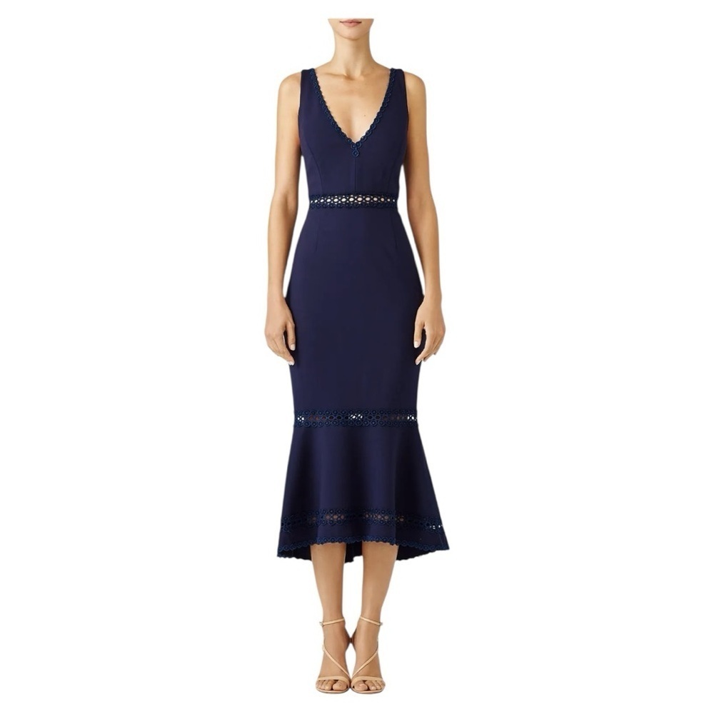 NICHOLAS Plunging Navy Dress